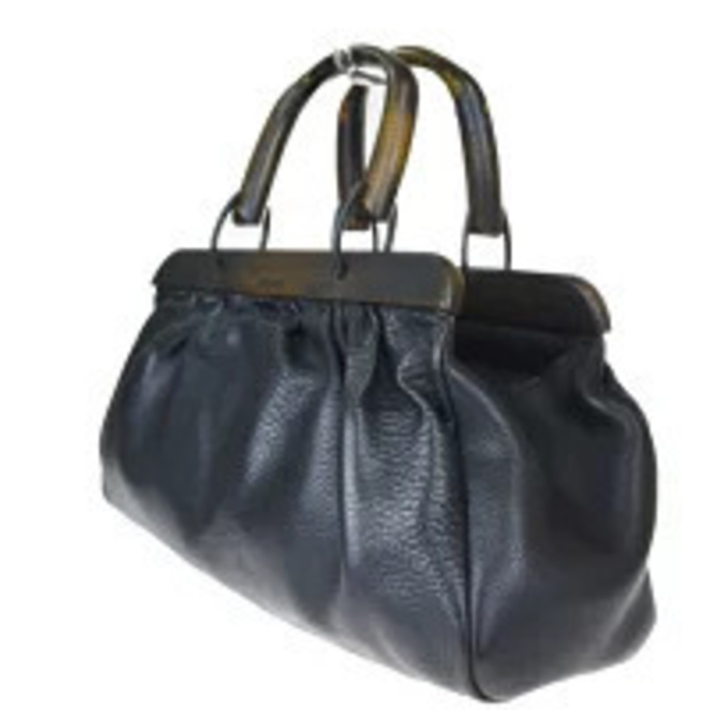 Gucci era black pebbled Ford Doctor handbag Tom leather Black